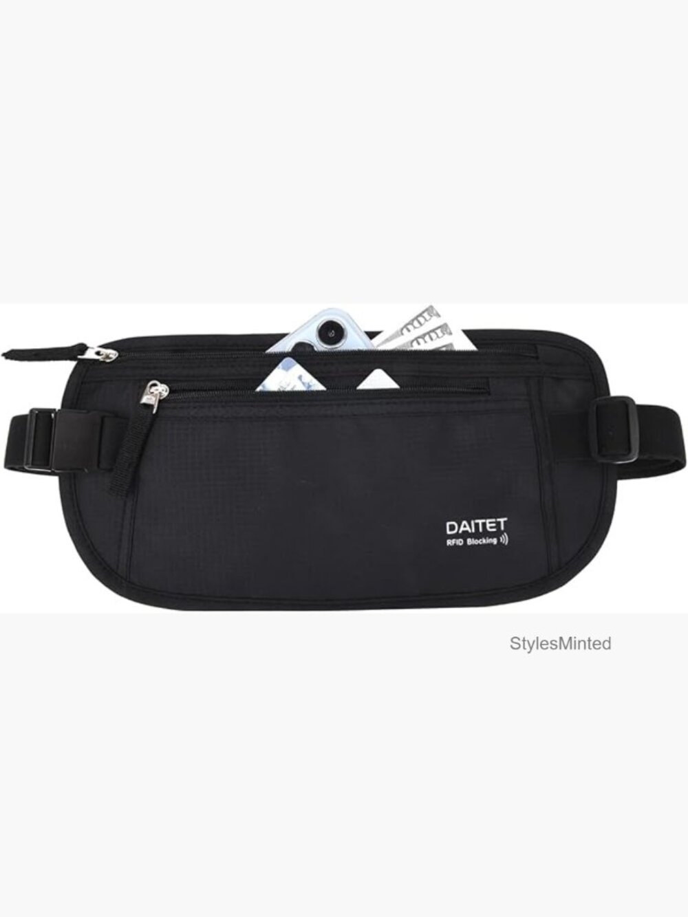 RFID Blocking Money Belt Travel Hidden Wallet Fanny Pack Passport Holder with